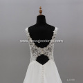 Luxury Bridal Gown Lace Sleeveless A Line Chapel Train Wedding Dresses